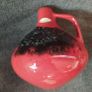 Mid century German/ Kreutz Crimson Fat Lave Vase Image 7