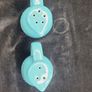 LE CREUSET Teal Stoneware Salt & Pepper Shakers Image 2