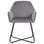 Dining Chairs 6 pcs Grey Velvet Image 3