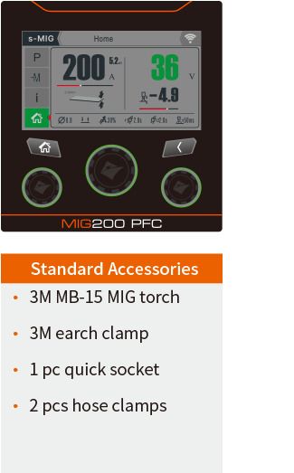 JASIC EVO 2.0 MIG200 PFC LCD Multi Process Inverter Welder