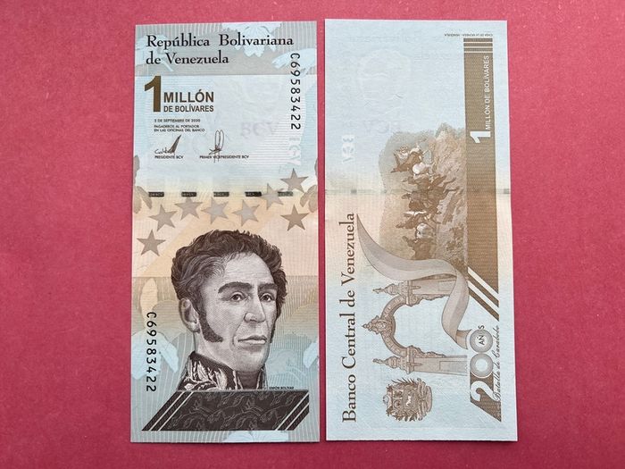 Venezuela 1 Million Bolivares  2020  Pick 117a   ( Uncirculated )