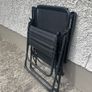 Folding Recliner Sun Lounger for Garden & Outdoor, with Cup & Phone Holder, Black Image 4
