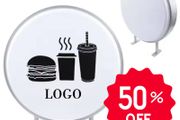 Round Illuminated Sign Easy to Install, Eye-Catching, and Durable for Any Business.