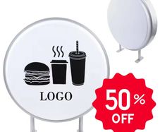Round Illuminated Sign Easy to Install, Eye-Catching, and Durable for Any Business.