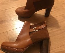 ladies brown soft leather massimo Dutti boots