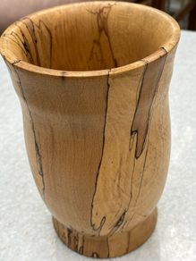 James Hickey Hand Turned Spalted Beech Wood Vase Irish Studio Woodturning  Borris, Co. Carlow