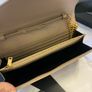 YSL Classic Cassandre Chain Wallet In Grain De Poudre Leather Dark Beige Image 6