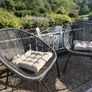 Pair of woven garden chairs Image 2