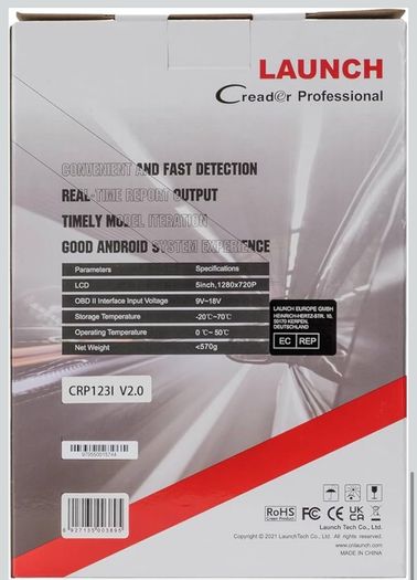 2026 Launch CRP123X v3.0 is the 4-System Diagnostic Code Reader For Engine, ABS, Airbags and Automatic Transmission. Has 7 Service Functions: Oil Reset, SAS Reset, Elec. Throttle Adaptation, ABS Bleeding, BMS Reset, DPF Regen.for cars and vans