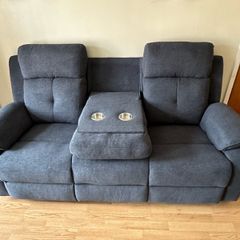 3+2 or 3+1+1 in Slate grey fabric Recliner Sofas sets