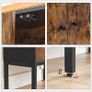 _Sideboard, kitchen cabinet with doors, side cabinet, storage cabinet, metal frame, multi-purpose cabinet, cupboard, 60 x 30 x 60 cm, industrial design, vintage brown-black Image 5