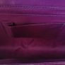 Grape/Burgundy satin bag with diamonds cluster. Image 5