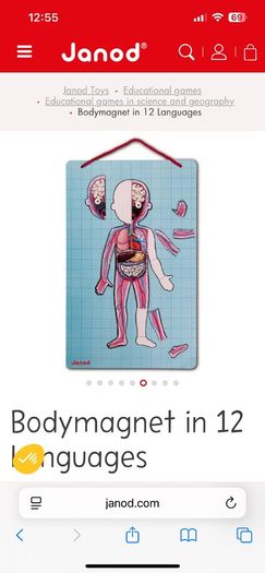 Puzzle Janod Bodymagnet new in box