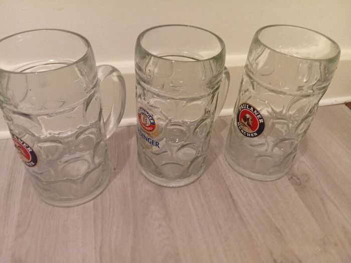 Original Erdinger Weissbrau 1litre Beer Glasses