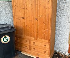 Free solid oak wardrobe (3 door, 4 drawers)