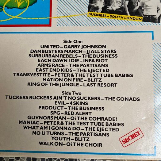 Carry on Oi compilation, orig copy Punk Skinhead Oi