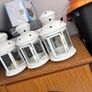 3x White Star Lanterns - IKEA Style - Tealight Candle Holders Image 2