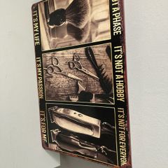 Tin Plate Barber Sign