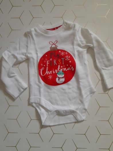 NEW My first Christmas pjs with hat up to 3 months F&F