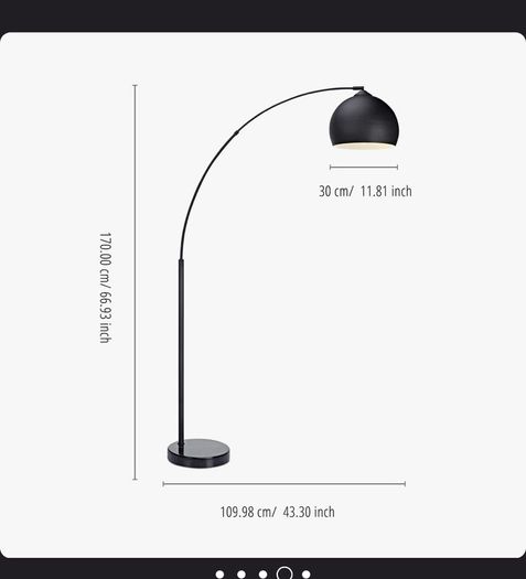 Designer arc floor lamp