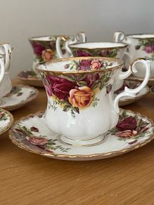 Royal Albert "Old Country Roses" Coffee Cups and Saucers