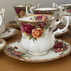 Royal Albert "Old Country Roses" Coffee Cups and Saucers