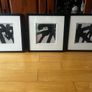 Set of 3 Black & White Framed/Glass prints/paintings Image 3