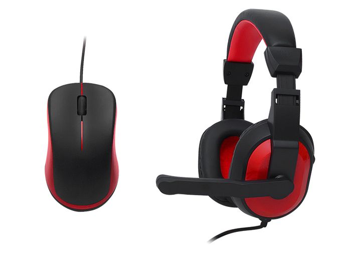 New Set PC Multimedia Gaming USB Keyboard + Mouse + 3.5mm Jack Headphones #1102
