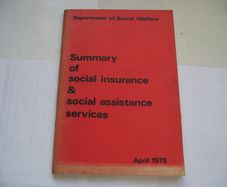 1978 'Summary of Social Insurance & Social Assistance Services' booklet