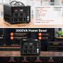3000VA Voltage Converter Transformer, Heavy-Duty Step-Up/Down 110V-220V, US & EU Outlets, 5V USB Port Image 2