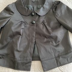 Savida - Beautiful Black Sheen cropped jacket - Size 10
