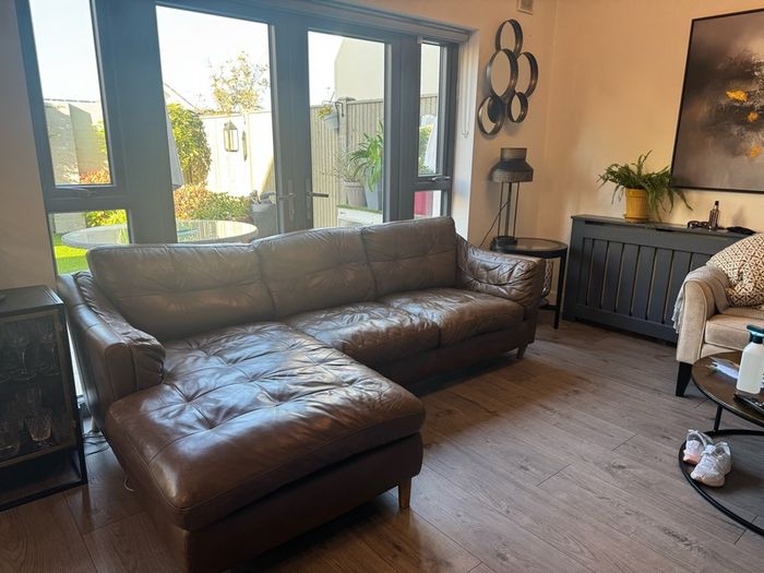 leather  chaise sofa