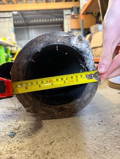 7" Flue Pipe - 8ft 7" long with cowel and insulated