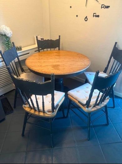 Dining table and chairs