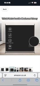 Portable Single Panel Temporary Privacy Wall Freestanding Room Divider for Room Separation, Black, W 180 x H 180 cm