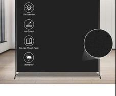 Portable Single Panel Temporary Privacy Wall Freestanding Room Divider for Room Separation, Black, W 180 x H 180 cm
