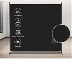Portable Single Panel Temporary Privacy Wall Freestanding Room Divider for Room Separation, Black, W 180 x H 180 cm