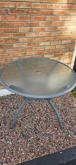 FREE Glass patio table & 2 chairs