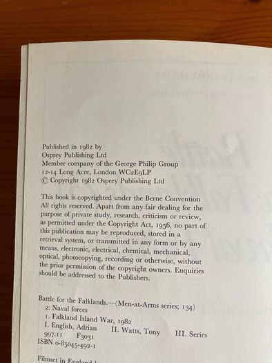 War  book: 'Battle for the Falklands (II) Naval Forces'