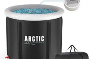 Cold Water Therapy Tub for Athletes 5 Layer Insulated Cold Plunge Pool with Thermo-Tech Thermometer &amp; Bag Outdoor Black