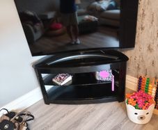 Beautiful Black Glass TV Unit