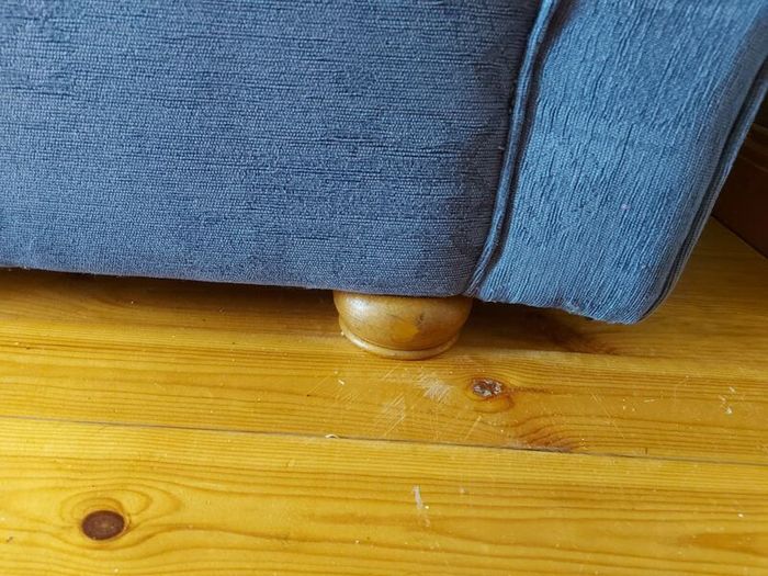 Blue Sofa Bed new seat cushions