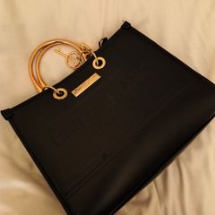 Black Tote Bag with RIL emboss design