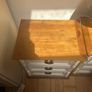 Cream and Wooden Bedside Table Image 2