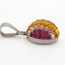 925 Sterling Silver Crystal Rhinestone Rainbow Charm Image 6