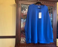 SAMOON Reduced new sapphire blue sweatshirt in a love,y sift fabric . Length is 31 inches