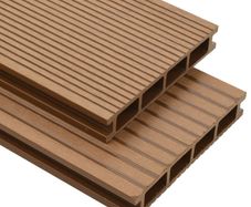 WPC Hollow Decking Boards with Accessories 16 m(sqr) 2.2 m Teak