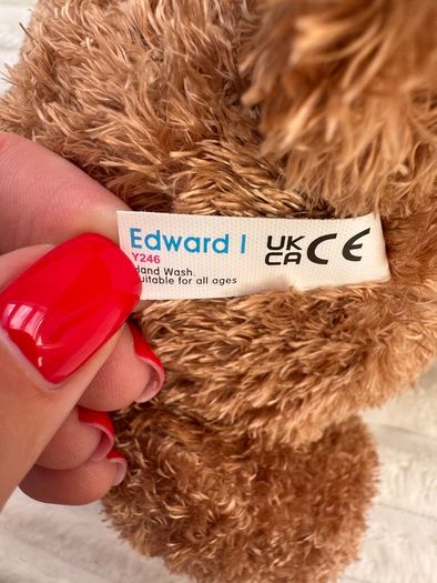 Regal Toys Edward 1 Classic Teddy Bear approx. 22 cm. Soft Plush Used Please see photos