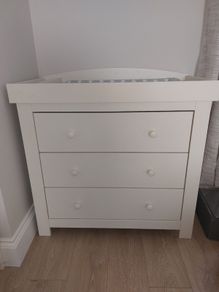 Mia cot bed, Dresser and wardrobe