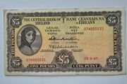 1967 lady Lavery 5 pound note.